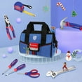 thumbnail image 2 of Ensemble d'Outils à Main pour Enfants 9 Pcs, Kit d'Outils Junior Bleu avec Sac de Rangement pour Garçons, Filles, Enfants Bricolage Construction et Menuiserie, 8 Ans et Plus (Bleu), 2 of 6