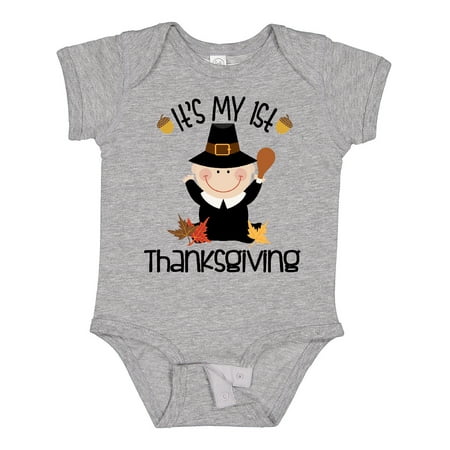 

Inktastic 1st Thanksgiving Pilgrim Boy Gift Baby Boy Bodysuit