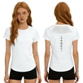 thumbnail image 2 of Workout Tops for Women Summer Short Sleeve Crewneck Slim Fit Quick Dry Mesh Athletic Running T Shirts Gym Yoga Hiking Shirt, 2 of 5