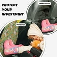 thumbnail image 4 of Naloa Snake And Floral 2Pcs Anti-Kick Back Seat Cover Kick Mat, Car Seat Protector with 3 Storage Pockets, 4 of 8