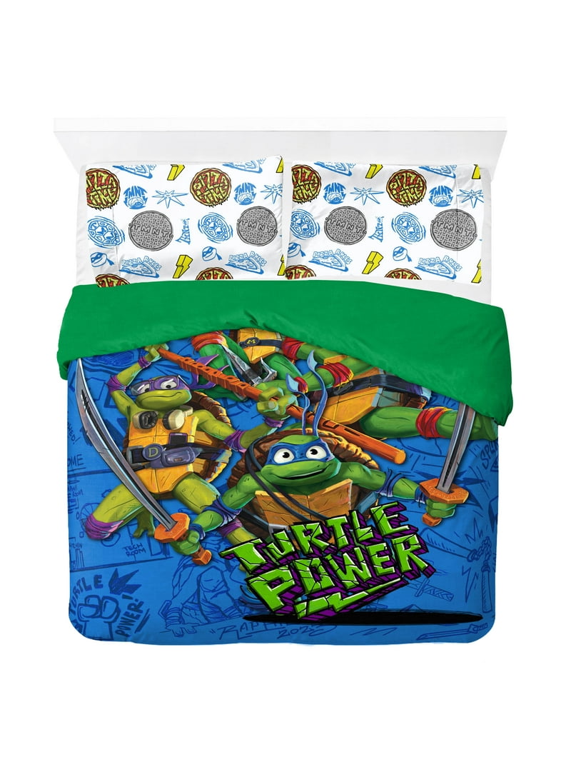 Nickelodeon TMNT Mutant Mayhem 7-Piece Full Bed Set, Teenage