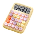 thumbnail image 1 of Calculadora de oficina, accesorio, regalos, pantalla, portátil, estándar, mecánica, botones Amarillo, 1 of 9