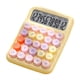 thumbnail image 2 of Calculadora de escritorio compacta y ligera, ideal como accesorio. Regalos prácticos. Botón mecánico portátil para clase, escuela, negocios y hogar. Amarillo, 2 of 10