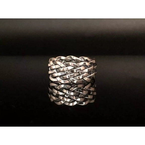 Braid Celtic Ring 925 Sterling Silver Ring Handmade Stacking Anxiety Band Rings