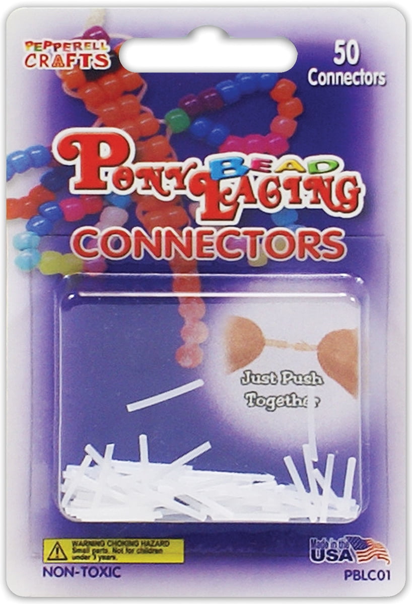 Pepperell Pony Bead Lacing Connectors, 50pk