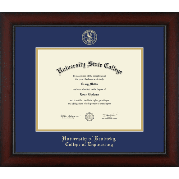 University of Kentucky College of Engineering Diploma Frame, Document Size 11" x 8.5"