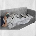 thumbnail image 6 of Animal Soft Flannel Fleece Throw Blanket, Mountain and Cottage Scene in Hand Drawn Birds Countryside Wildlife Themed Print, Cozy Plush for Indoor and Outdoor Use, 50" x 60", Black White, by Ambesonne, 6 of 6