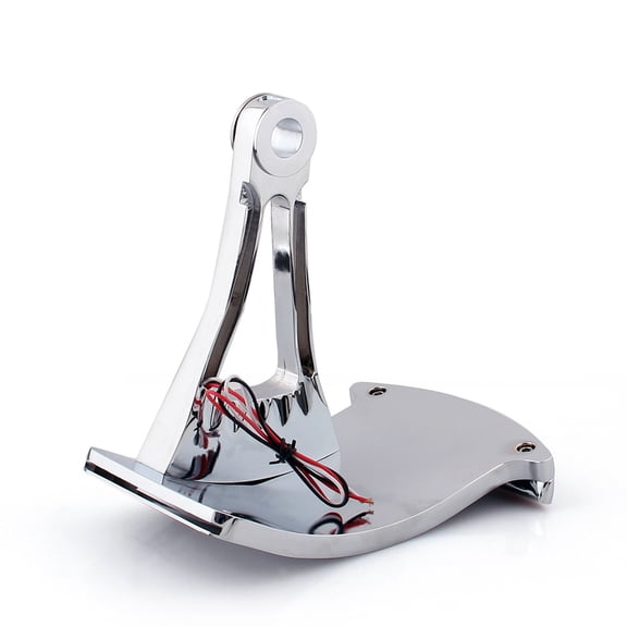 Side Axle Mount Chrome Billet License Plate Bracket Taillight Led Fit For Harley