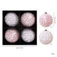 thumbnail image 2 of 4Pcs 3.93Inch Farmhouse Ball Christmas Ornaments, Ball Vintage Style Christmas Decorations, Holiday Decor with Assorted Designs for Christmas Tree Thanksgiving Party Decoration, 2 of 5
