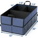 thumbnail image 3 of Epauto Organizador Plegable Para Maletero De Coche, 3 Compartimentos, Con Divisor Extraíble, Color Azul, 3 of 5