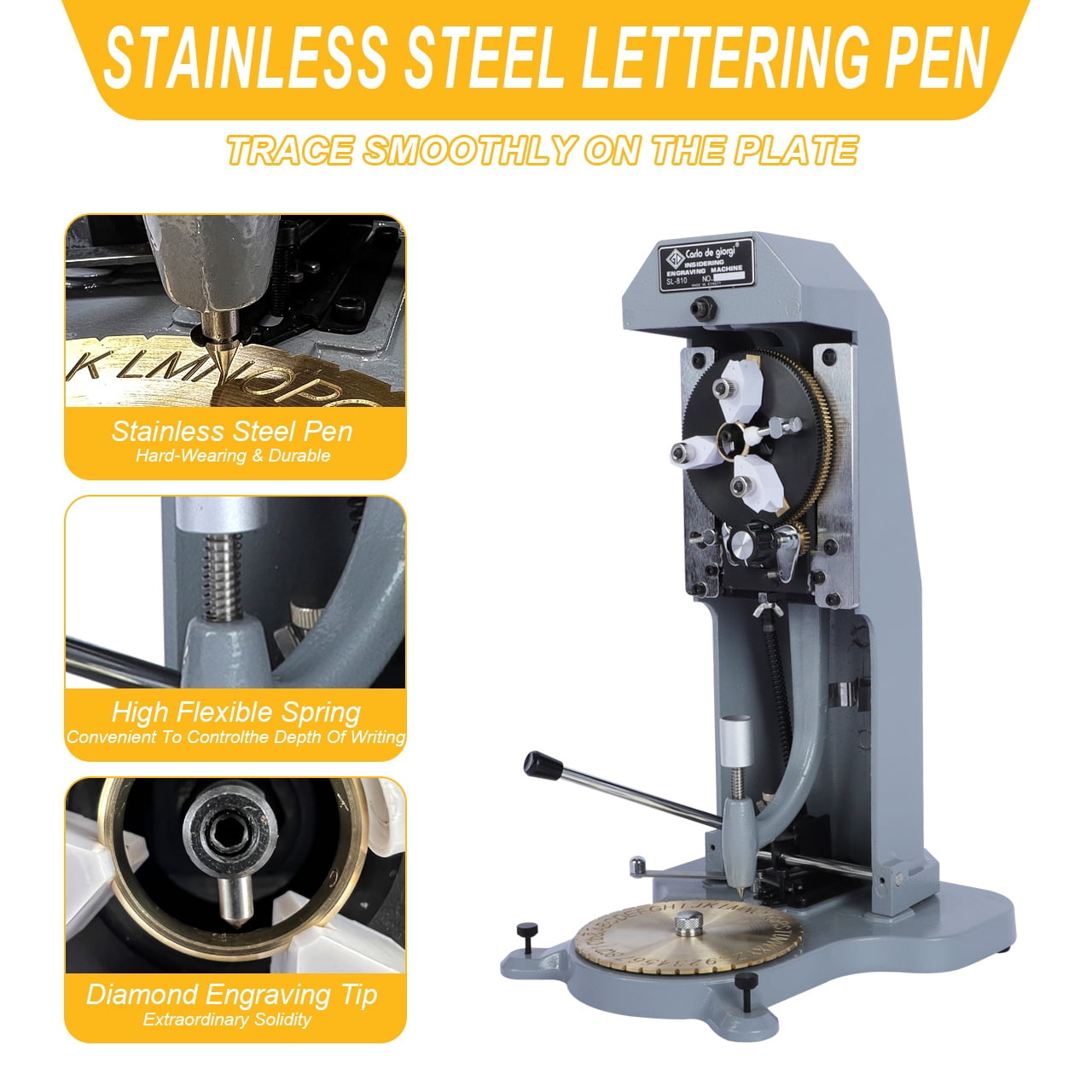 Tooltos Character Letter Block Inside Ring Engraver Machine