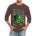 thumbnail image 1 of Weiqiqre Chemises pour Hommes Manches Trois-Quarts Motif Cœur de la Saint-Valentin Imprimé Décontracté Col Rond Chandail Tee Tops, 1 of 5