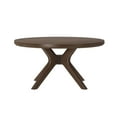 thumbnail image 4 of Plank+Beam Solid Wood Cross Leg Round Coffee Table, 36" Coffee Table for Living Room, Walnut, 4 of 8
