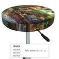thumbnail image 4 of Balery Charming Garden Patio Fundas de asiento para taburete de bar redondo de tela de terciopelo ajustables que protegen de arañazos y manchas para sillas de 14 a 17 pulgadas.-14 inch, 4 of 7