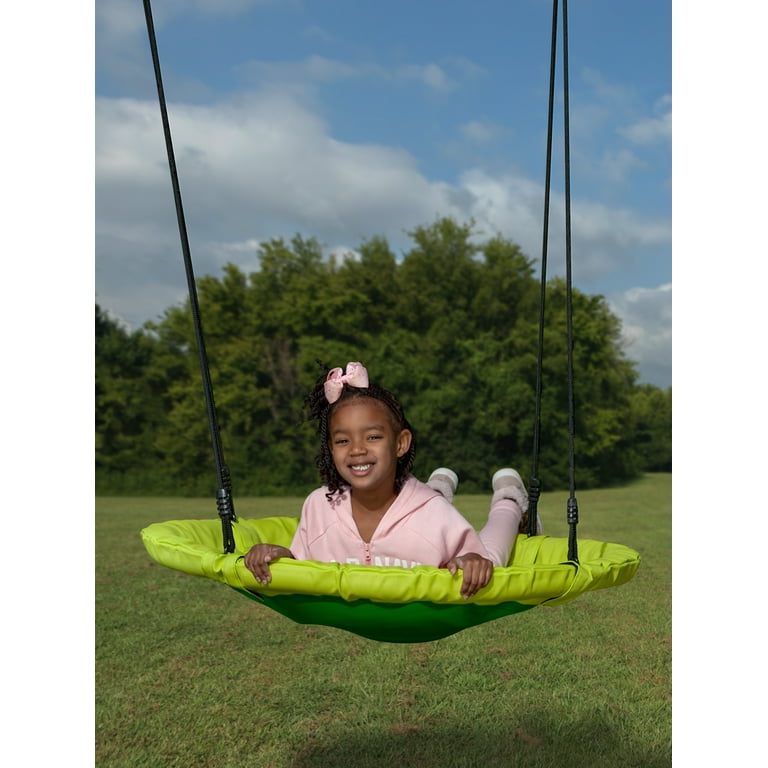 Creative Cedar Designs Kids Saucer Swing- Green - Walmart.com