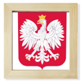 thumbnail image 1 of poland eu national emblem Square Picture Frame Wall Tabletop Display, 1 of 3