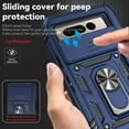 thumbnail image 6 of Allytech Shockproof Case for Google Pixel Fold, Military Grade Shockproof Protective Ring Holder Kickstand Slide Camera Lens Protector Bumper Phone Case Cover for Google Pixel Fold - Blue, 6 of 10