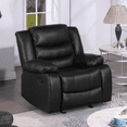 thumbnail image 3 of TrumanPick Manual Recliner Rocker Chair, Leather Rocker Recliner Living Room Lazy Boy Reclining Chairs for Adults Small Spaces, Black, 3 of 9