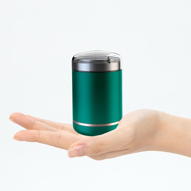 Mini maquinilla de afeitar eléctrica Colcomx recargable por USB tamaño de bolsillo Verde