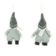 thumbnail image 6 of Northlight Plush Striped Boy and Girl Christmas Ornaments - 5.5" - Gray and White - Set of 2, 6 of 6