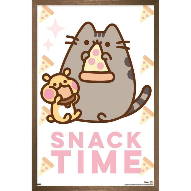Pusheen - Snack Time Wall Poster, 14.725" x 22.375" Framed