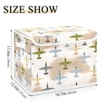 thumbnail image 5 of Yayeee Collapsible Cube Storage Bin with Lid Fabric Closet Decorative Basket with Handles, Colorful Airplanes Pattern, 5 of 7