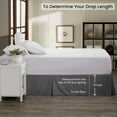 thumbnail image 4 of Dee's Collection Magic Bed Skirt 13 Inch Drop Length 100% Microfiber Fabric Pleated Split Corners (Twin-Dark Gray), 4 of 7