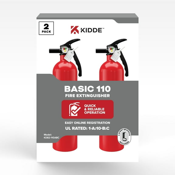 Kidde Basic Fire Extinguisher for Home, Residential 1A10BC, 2 Pack