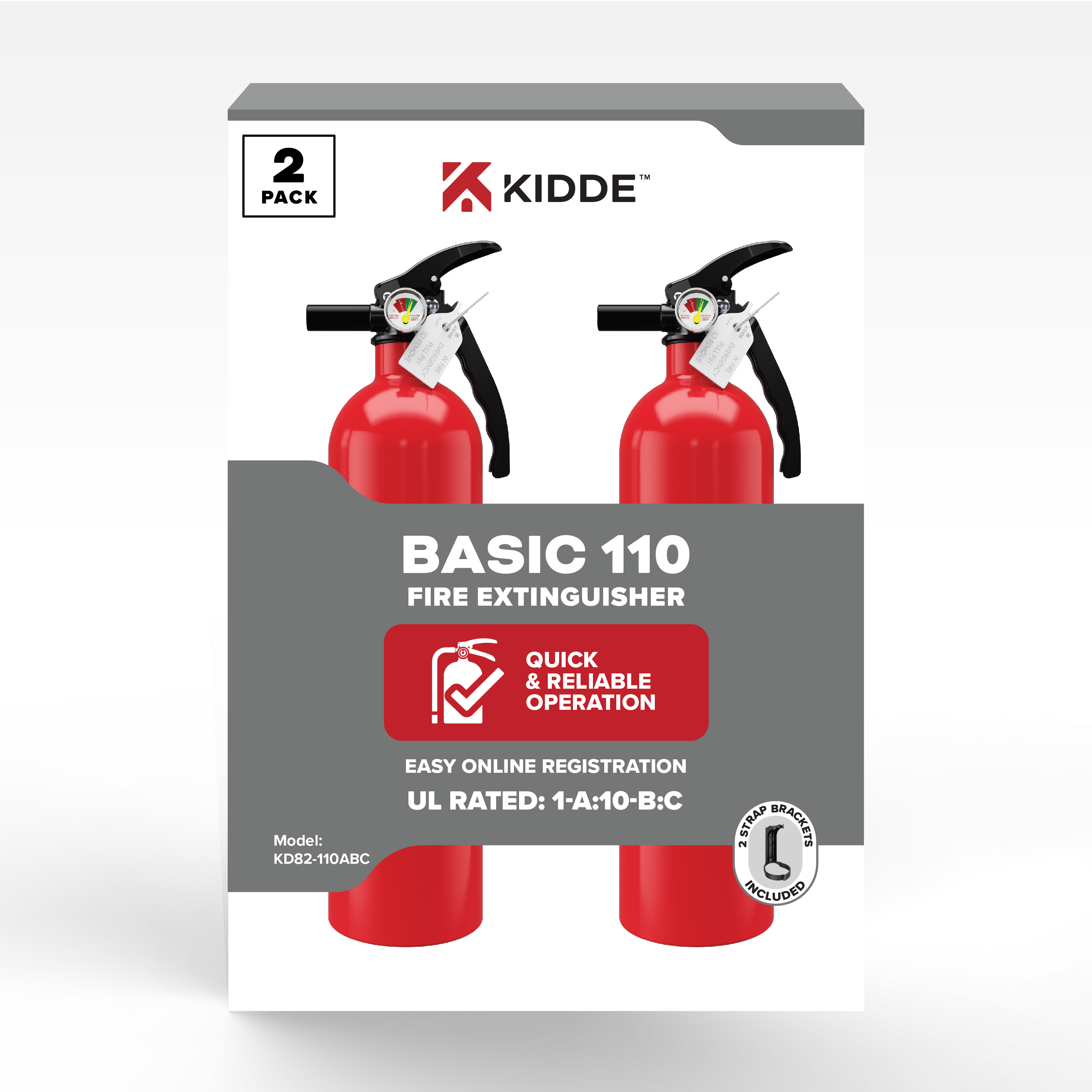Kidde Basic Home Fire Extinguisher 2 Pack, ABC-Rated photo 1