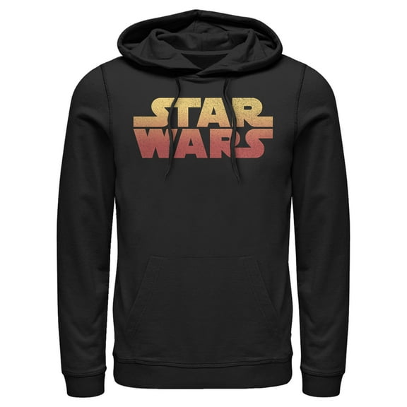 Men's Star Wars Sunset Colors Logo Pull Over Hoodie Black Small