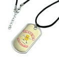 thumbnail image 2 of Taters Not Haters Tots Funny Humor Military Dog Tag Pendant Necklace with Cord, 2 of 5