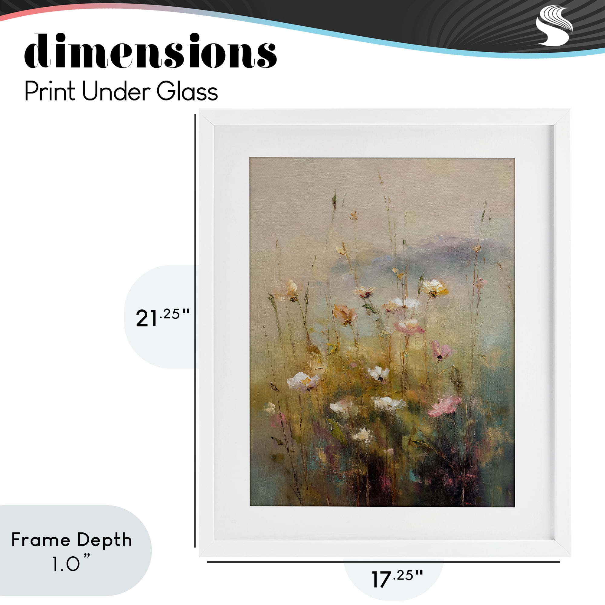 Stupell Industries Wildflower Valley Impression White Framed Print Under Glass, design by Svetlana Aleynikova