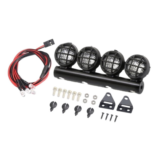 Delanteros con Barra de lámpara Brillante de 4 LED para Piezas Axiales de Camiones con Errores SCX24 AXI00001
