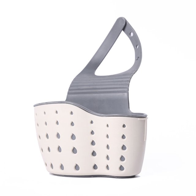 Utensilios de cocina fregadero doble desagüe bolsa colgante estante esponja fregadero suministros de almacenamiento cesta colgante desagüe