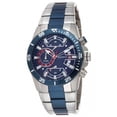 thumbnail image 1 of FS330T-11SM Men's Functional Sport Chronograph Blue Dial Two Tone Blue IP Steel Watch, 1 of 1