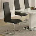 thumbnail image 2 of Coaster High Back Faux Leather Dining Chairs in Black, 2 of 3