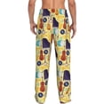 thumbnail image 3 of Uemuo Musical Instruments Pattern Men's Wide Leg Palazzo Lounge Pants with Pockets Light Weight Loose Comfy Casual Pajama Pants-X-Large, 3 of 9