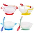 thumbnail image 2 of 3 Pack Baby Bowls with Suction Base, Food Storage Containers With Spill-Proof Lids, Temperature-Sensing Spoon, Binaural Design Bowl, Baby Essentials for Kids Toddlers, First Stage Self Feeding, 2 of 8