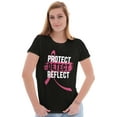 thumbnail image 4 of Breast Cancer Protect Detect Reflect Womens Slim Fit Graphic Tee Brisco Brands S, 4 of 5