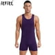 thumbnail image 2 of Lencería para hombre, traje de lucha atlético, leotardo sin mangas, malla trasera, peleles tipo bóxer, pantalones cortos, medias de culturismo, moldeadores, 2 of 5