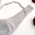 thumbnail image 4 of Penkiiy Women Bras Women Solid Underwired Sexy Lace Back Double Breasted Lingerie Gray Bras, 4 of 6
