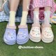 thumbnail image 3 of Zapatos de suela gruesa con agujeros para mujer, estilo nuevo y creativo, para vacaciones en la playa, sandalias de playa para mujer, ropa de abrigo elevada de EVA para verano, 3 of 6