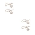 thumbnail image 1 of Cateissary 2 piezas de cortina de algodón Tieback tejido europeo reemplazo colgante dormitorio sujetador hebilla accesorios Beige Beige 2Conjunto, 1 of 1