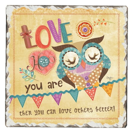 

Absorbent Stone Tumbled Tile Coasters Who You are Set of 4