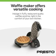 Presto FlipSide Belgian Waffle Maker, Ceramic Kitchen Appliance, 7, Black