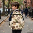 thumbnail image 5 of FUIALDOLG Tropical Leaf Print School Bag with Lightweight, Padded Shoulder Straps Durable 17 Inch School Backpack for Elementary School Daily Use, 5 of 9