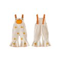 thumbnail image 2 of RUINIXCW Toddler Baby Girl Halloween Outfit Romper Overalls Infant Baby Girl Fall Winter Clothes Ghost Pumpkin Sleeveless Ribbed Bell Bottom Jumpsuit Overalls, 2 of 9