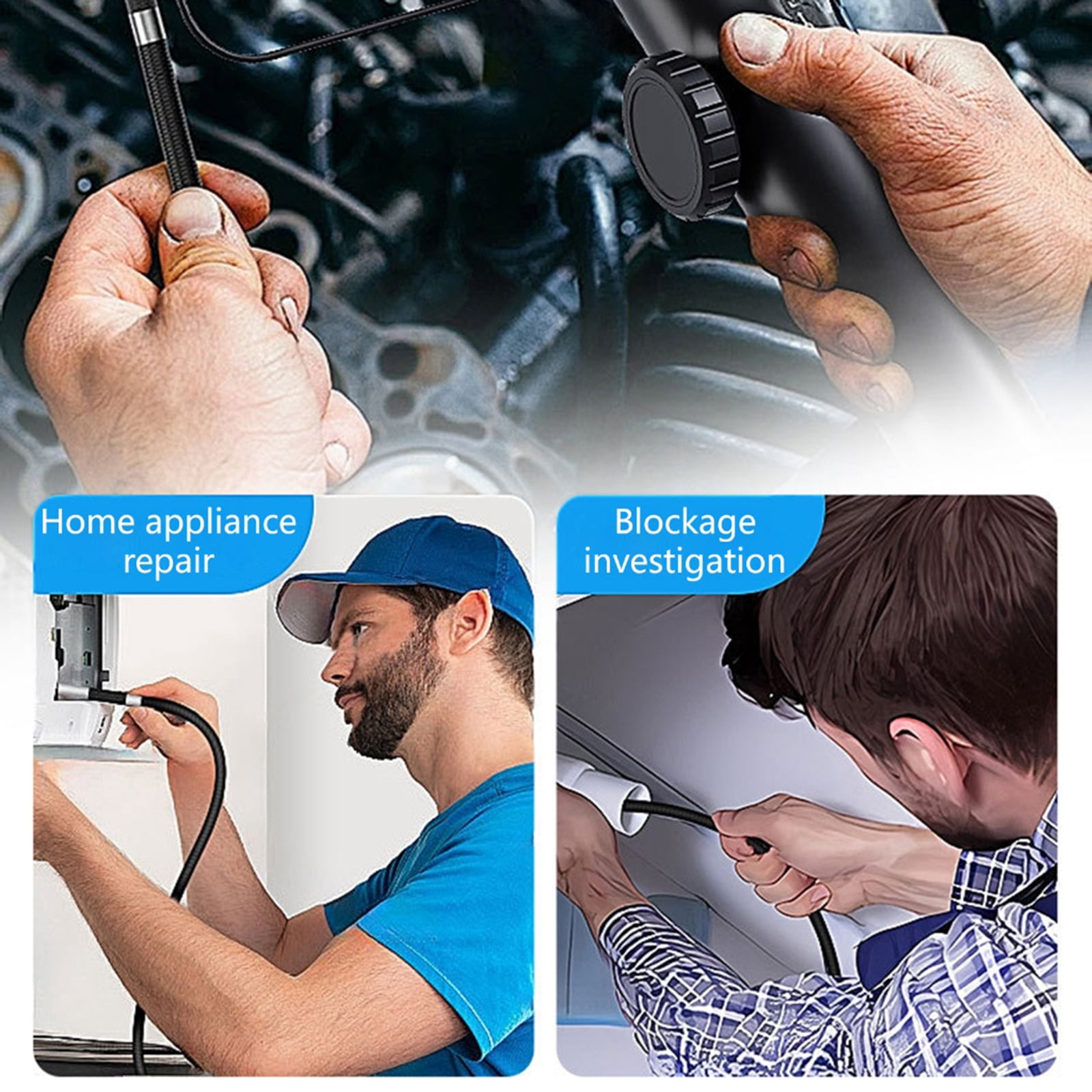 6/8mm Lens Industrial Endoscope Inspection Camera Endoscope Camera Waterproof 360 Degree Articulating Borescope Camera