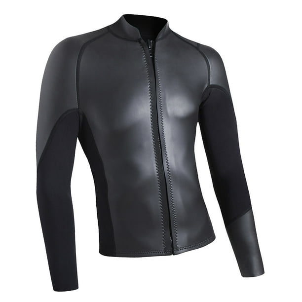 Traje de Neopreno de Mujeres con Cremallera Protección UV Elástico Ligero para Natación Pesca Remo - S S negro brillante Baoblaze Traje de neopreno para mujer
