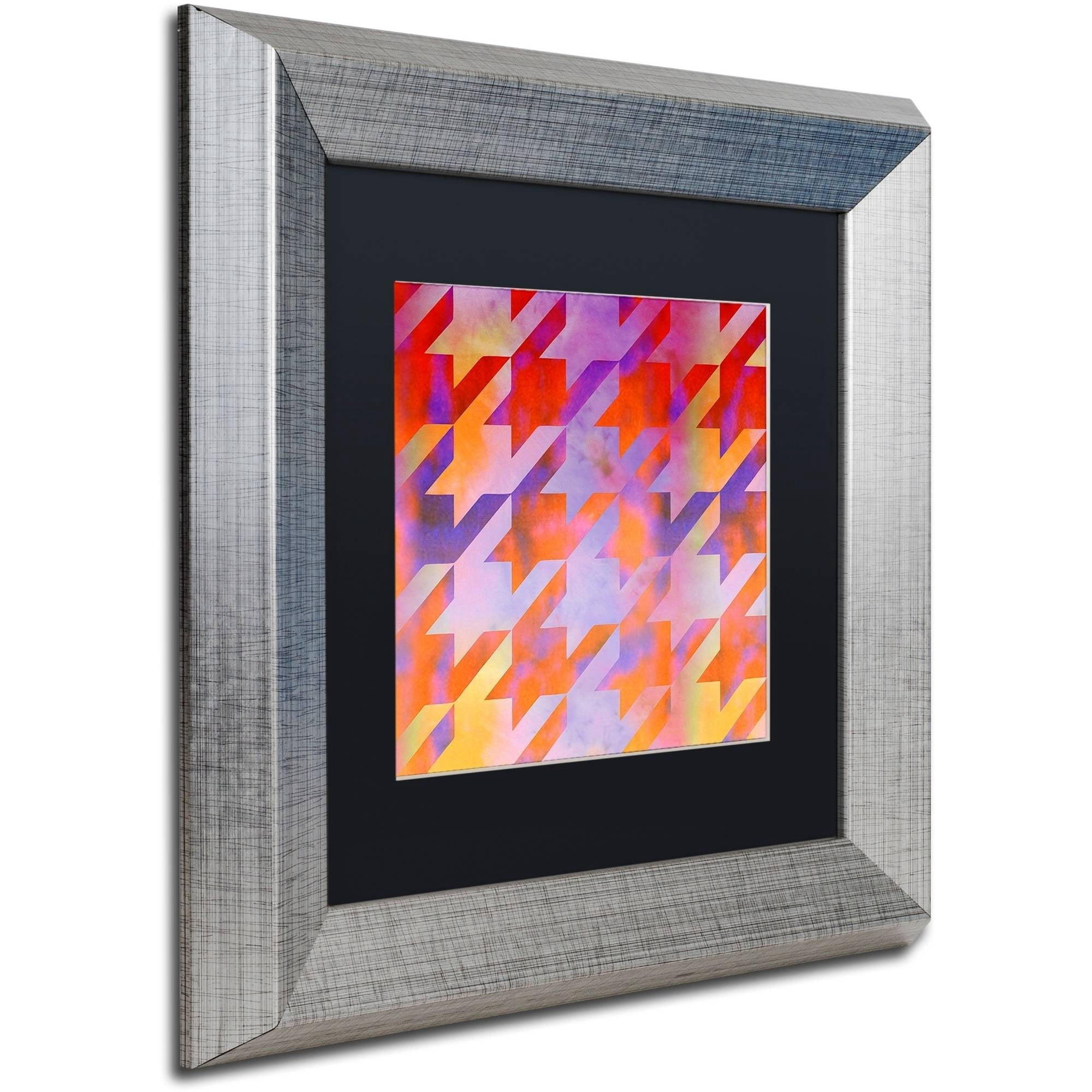 Trademark Fine Art "Houndstooth VIII" Canvas Art by Color Bakery Black Matte, Silver Frame